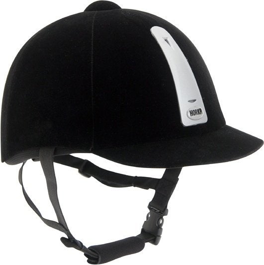 Zwart fluwelen Horka Hawk cap maat 52 53 56 57 59 60 61, Dieren en Toebehoren, Nieuw, Kinderen, Ophalen of Verzenden, Rijhelm/cap