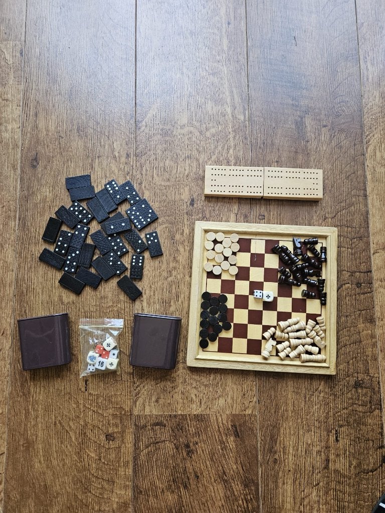 7 in 1 spel set, Een of twee spelers, Ophalen of Verzenden, Gebruikt