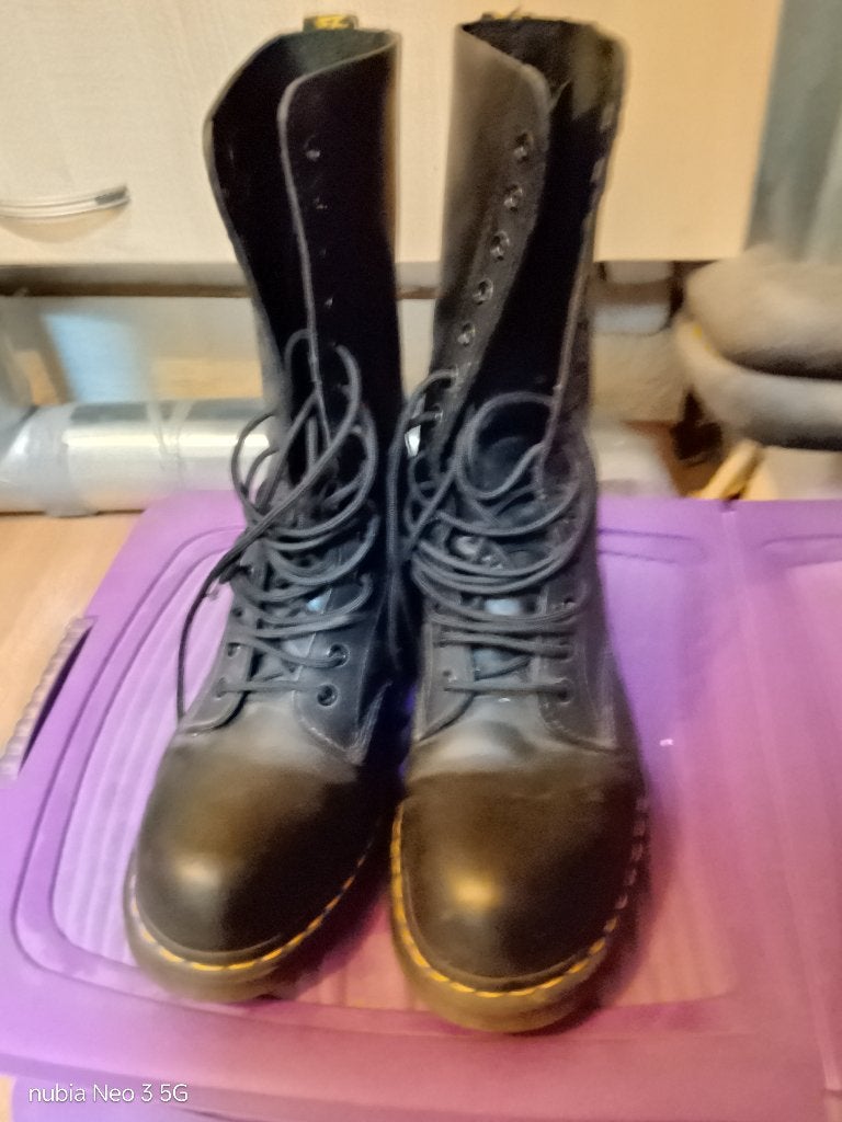 Dr Martens met stalen neuzen, Hoge laarzen, Zwart, Ophalen of Verzenden, Dr. Martens