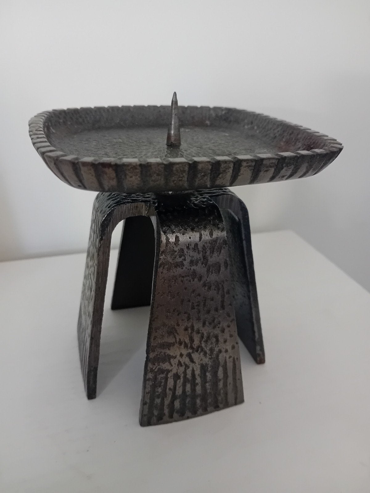 Vintage Brutalistische Kandelaar Jaren '70, Ophalen of Verzenden, Overige materialen