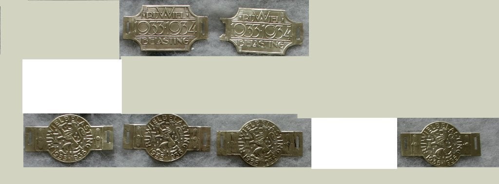 Rijwielbelasting plaatjes, Ophalen of Verzenden, Gebruikt