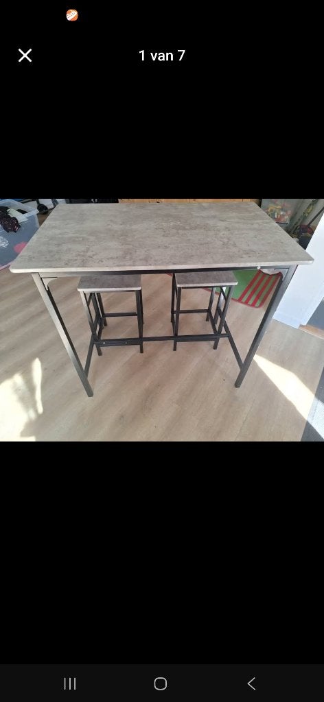 Bartafel met 4 krukjes, Ophalen, Gebruikt, Overige typen, Overige