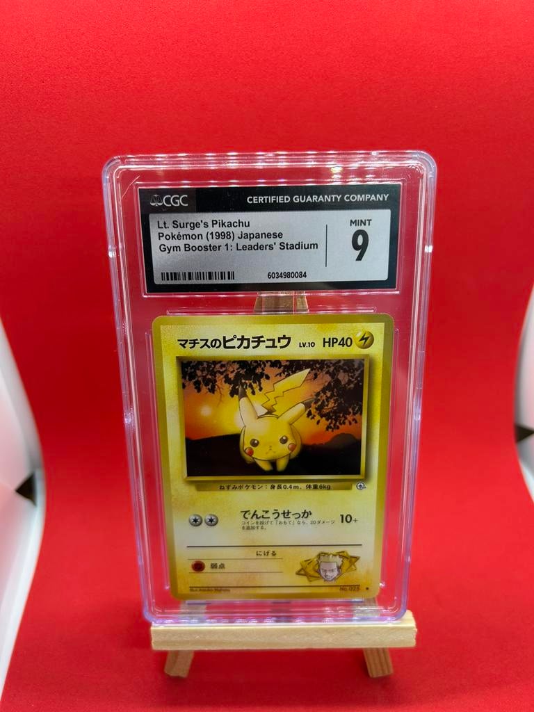 Lt. Surge’s Pikachu - JPN - CGC 9, Ophalen of Verzenden, Zo goed als nieuw