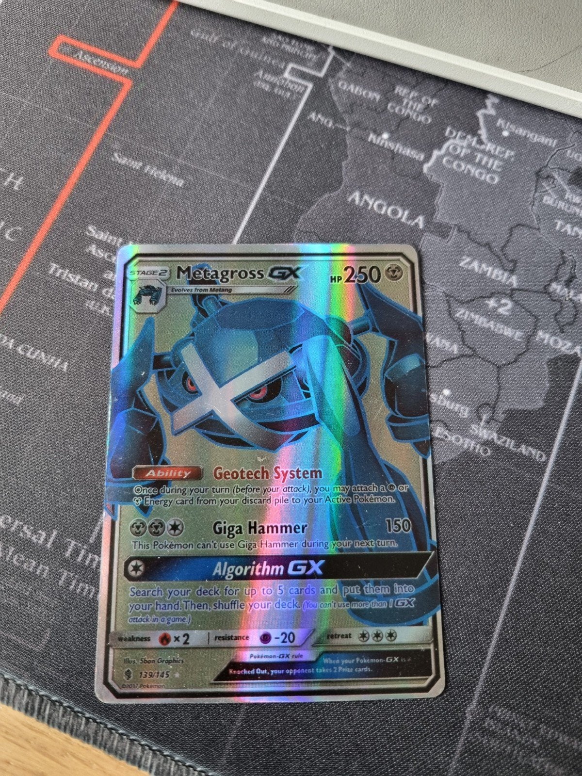 Metagross GX 139/145 Pokémon Kaart - Foil, Ophalen of Verzenden, Gebruikt, Losse kaart, Foil