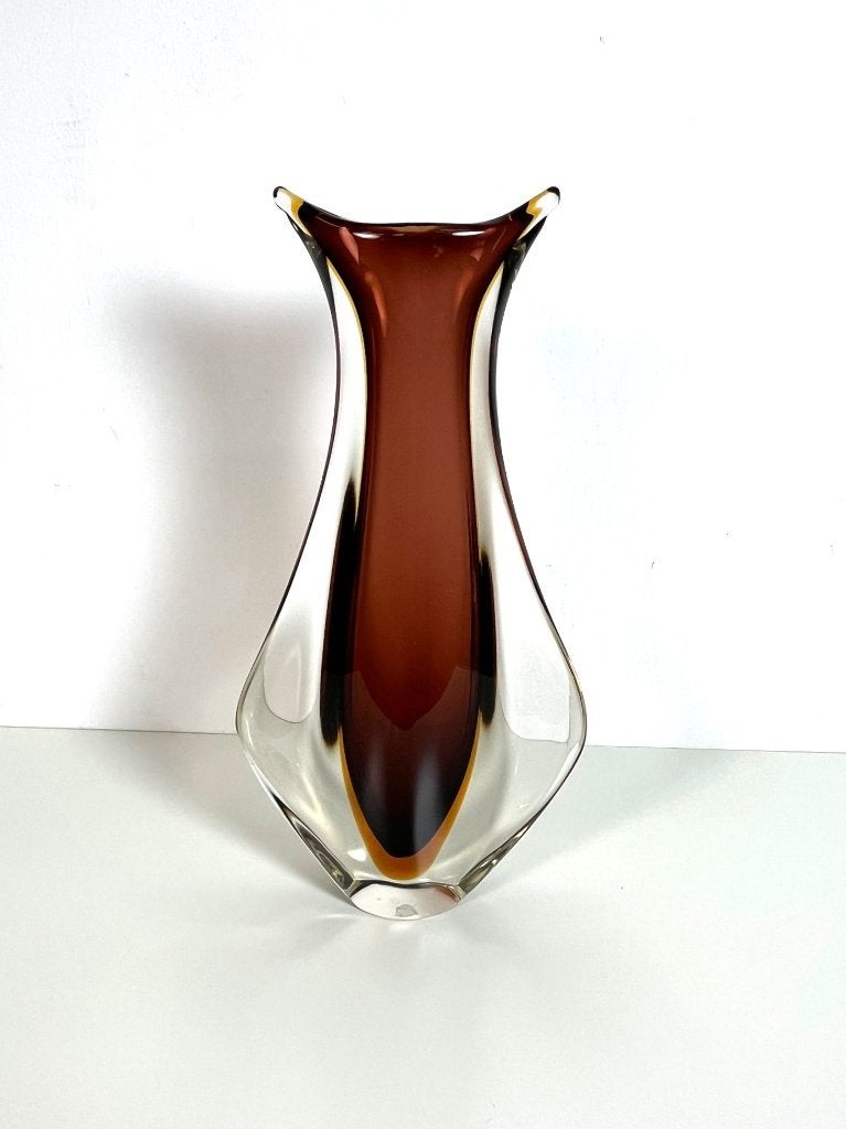 Sommerso Murano vaas,Flavio Poli,Seguso ,Italië, jaren 1960., Ophalen of Verzenden