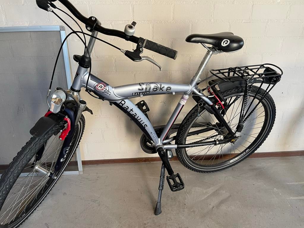 Batavus Snake kinderfiets - Zilver/Zwart ., Gebruikt, Velgrem, Batavus, Minder dan 49 cm