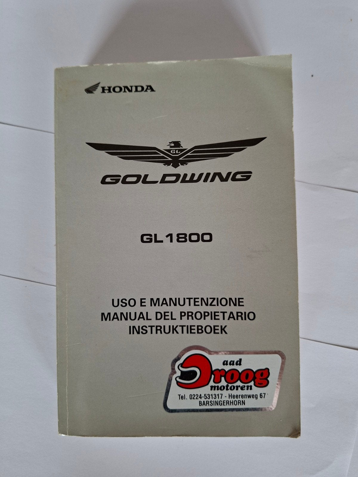 Instructieboek Honda Goldwing GL 1800, Motoren, Handleidingen en Instructieboekjes, Ophalen of Verzenden, Honda