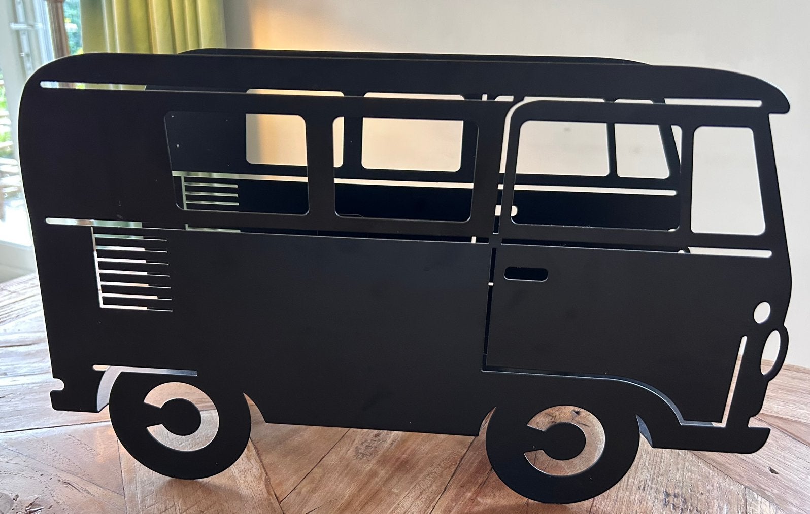 Tijdschrift houder volkswagen busje. Metaal, Ophalen, Zo goed als nieuw, Zwart, Metaal