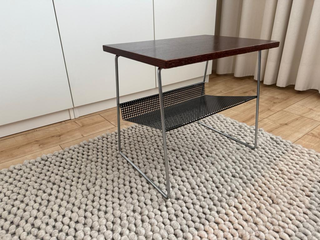 Pilastro stijl jaren 60 lectuur bijzettafel, Huis en Inrichting, Tafels | Bijzettafels, Ophalen, Minder dan 45 cm, Minder dan 55 cm