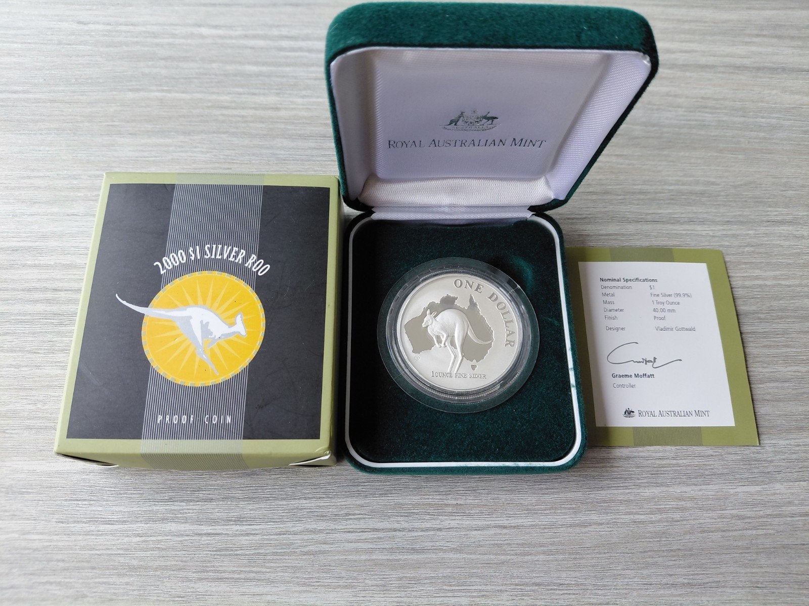 2000  Zilver Kangoeroe Proof 0.999 Royal Australian Mint, Ophalen of Verzenden, Zilver