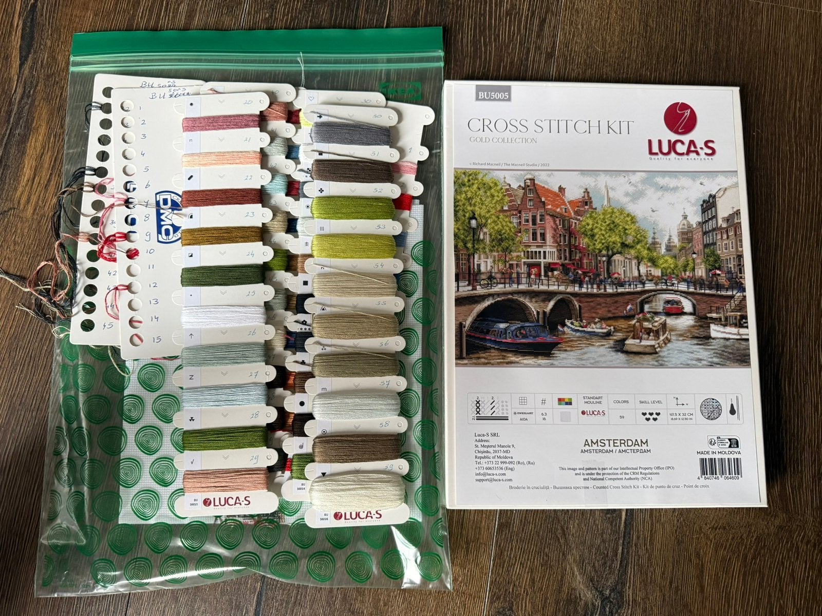 Borduurpakket Amsterdam, Ophalen of Verzenden, Zo goed als nieuw, Handborduren, Borduurpakket
