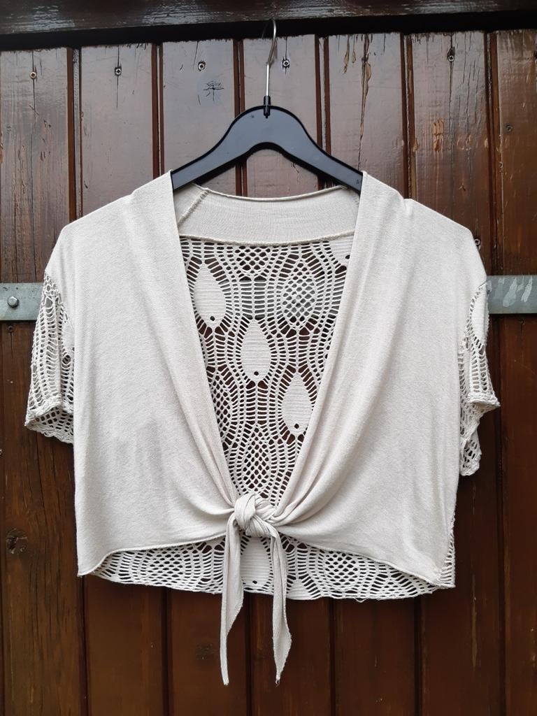 Bolero dames vestje korte mouw, Ophalen of Verzenden, Zo goed als nieuw, Beige