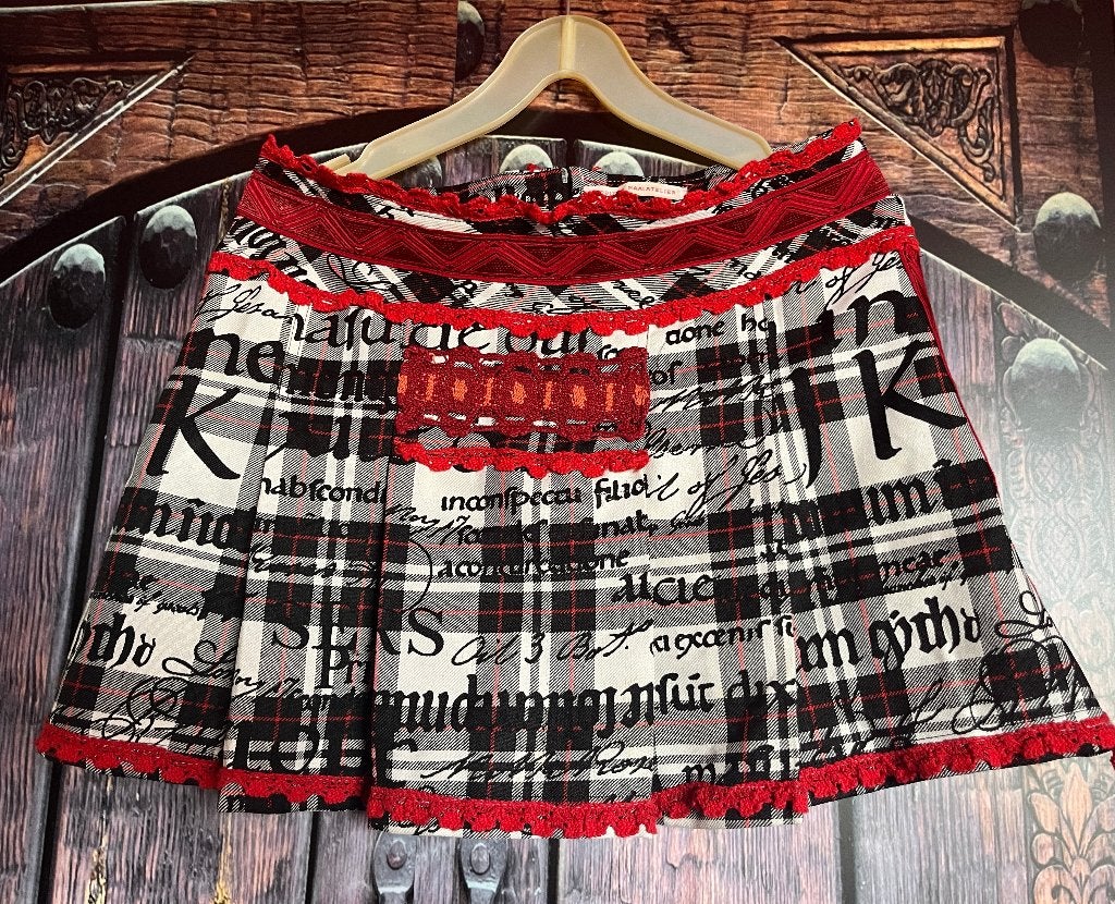 Kort designer schots rokje (one of a kind) 38/40 nu 19,99€, Maat 38/40 (M), Meerkleurig, Mobiel naaiatelier, Ophalen of Verzenden