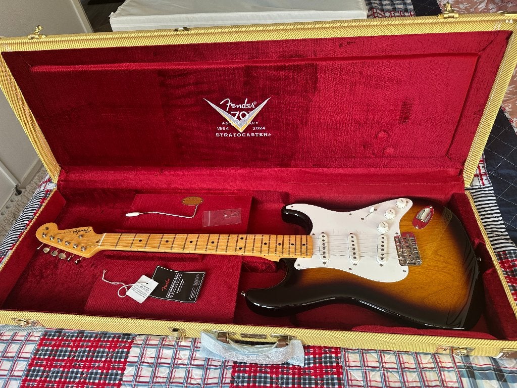 Fender Custom Shop Ltd 70th Anniversary ’54 NOS strat. nwst., Ophalen, Zo goed als nieuw, Solid body, Fender