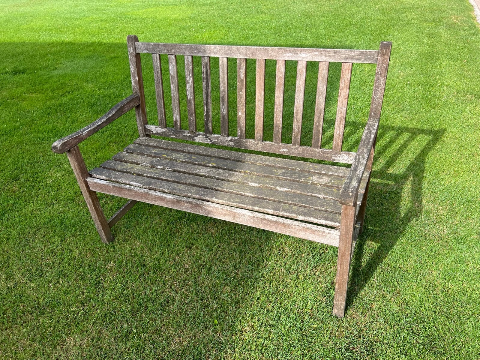 Hardhouten tuinbank, Tuin en Terras, Ophalen, Gebruikt, Hout