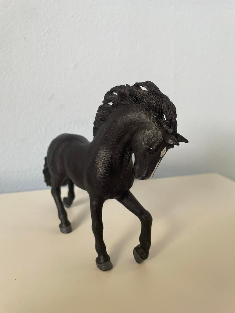 Zwart Schleich paard (hengst), Ophalen of Verzenden, Zo goed als nieuw, Paard, Beeldje of Figuurtje