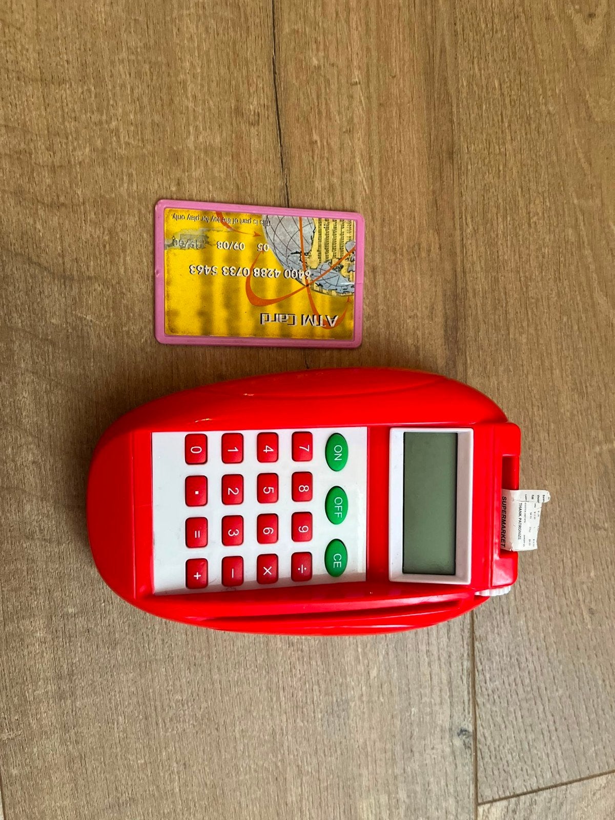 Pin apparaat speelgoed met rekenmachine en pasje, Ophalen of Verzenden, Gebruikt, Jongen of Meisje