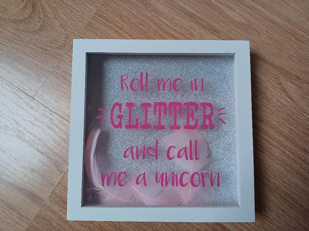 Decoratieve lijst unicorn / eenhoorn - kinderkamer, Ophalen of Verzenden, Gebruikt, Wanddecoratie