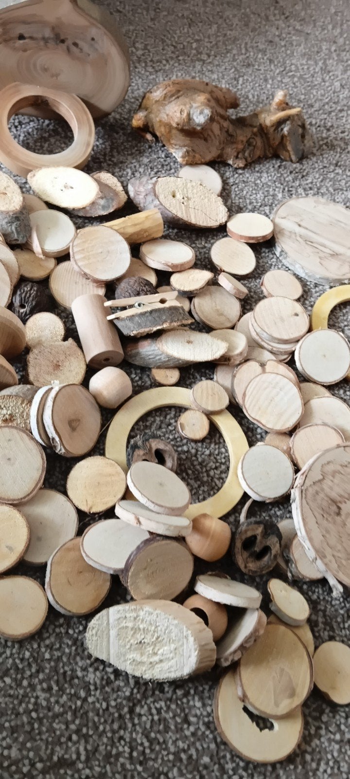 Diverse Houtstukjes & Boomschijfjes voor Hobbyisten, Gebruikt, Handgemaakt, Meerkleurig, Overige merken