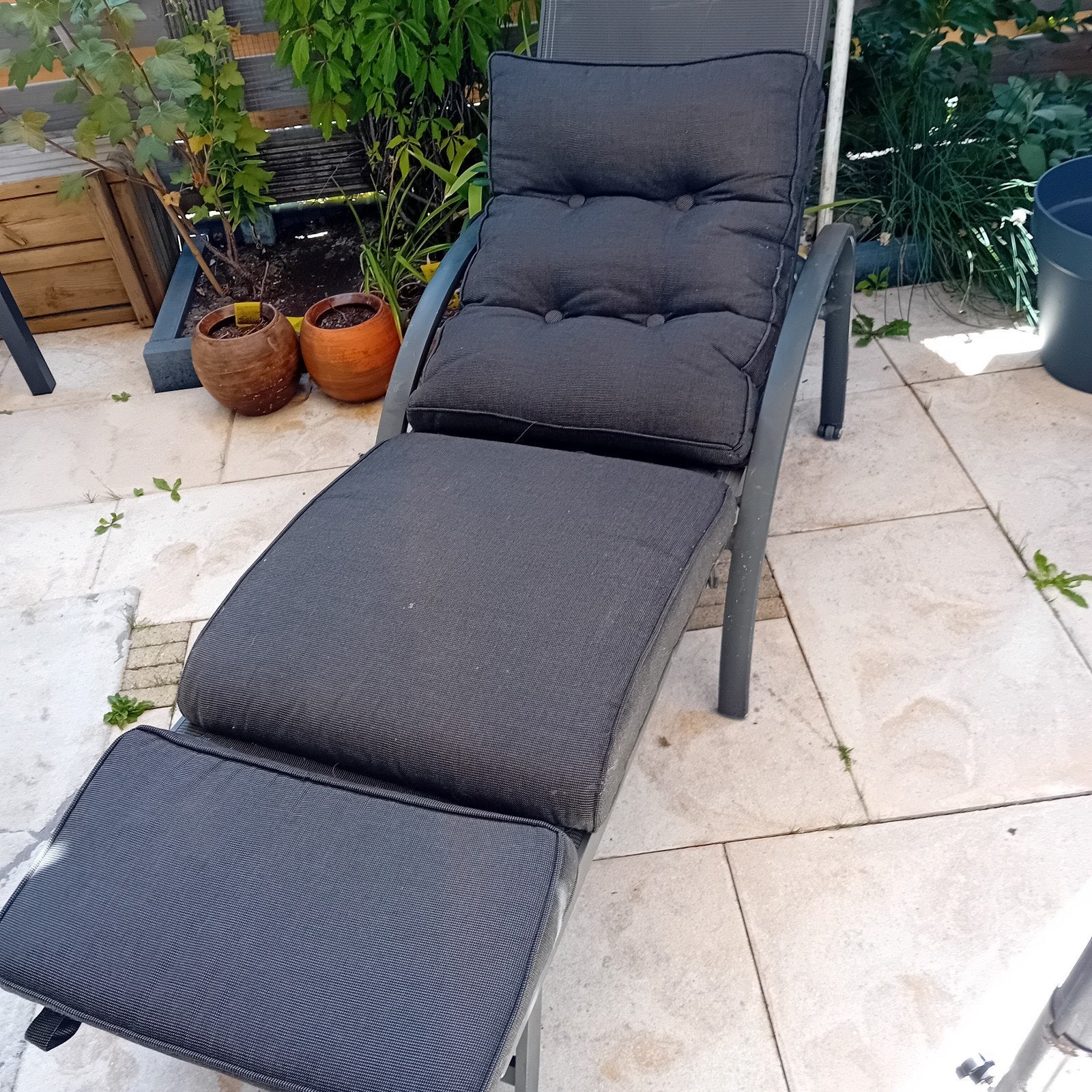 antracietgrijs kussen, Tuin en Terras, Ligbedden, Ophalen