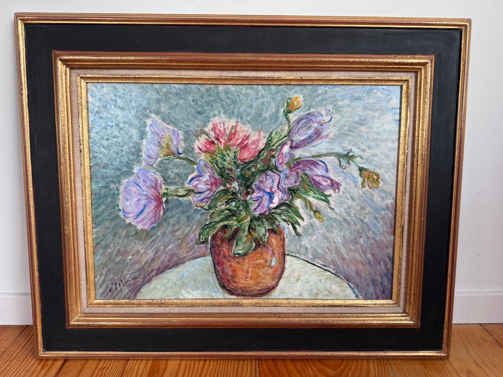 Olieverfschilderij met lijst, Ophalen, Paneel, Stilleven, Olieverf