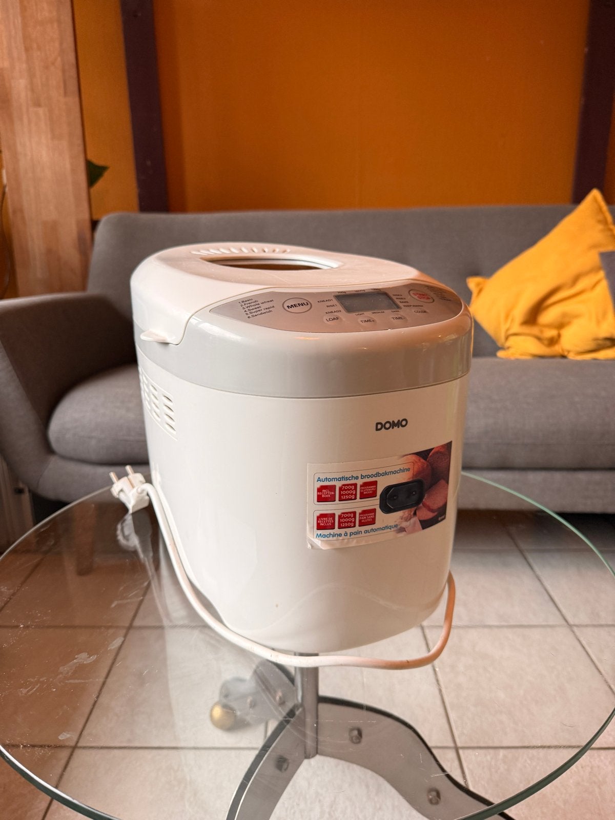 Domo Broodbakmachine - Model B3957, 1250g capaciteit, Gebruikt, 800 tot 1200 gram deeg, Kijkvenster, Ophalen