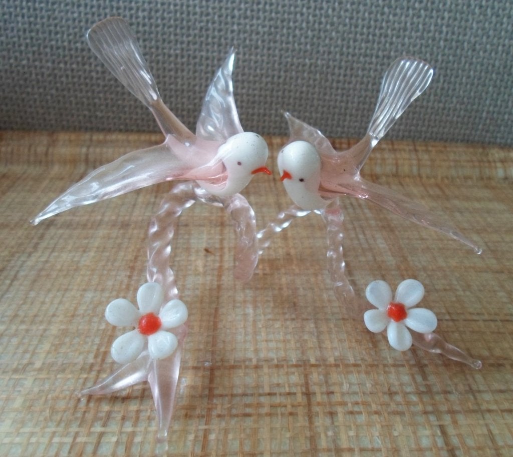 Murano vogeltjes op tak. Gekocht in Venetië in de jaren '80., Ophalen of Verzenden