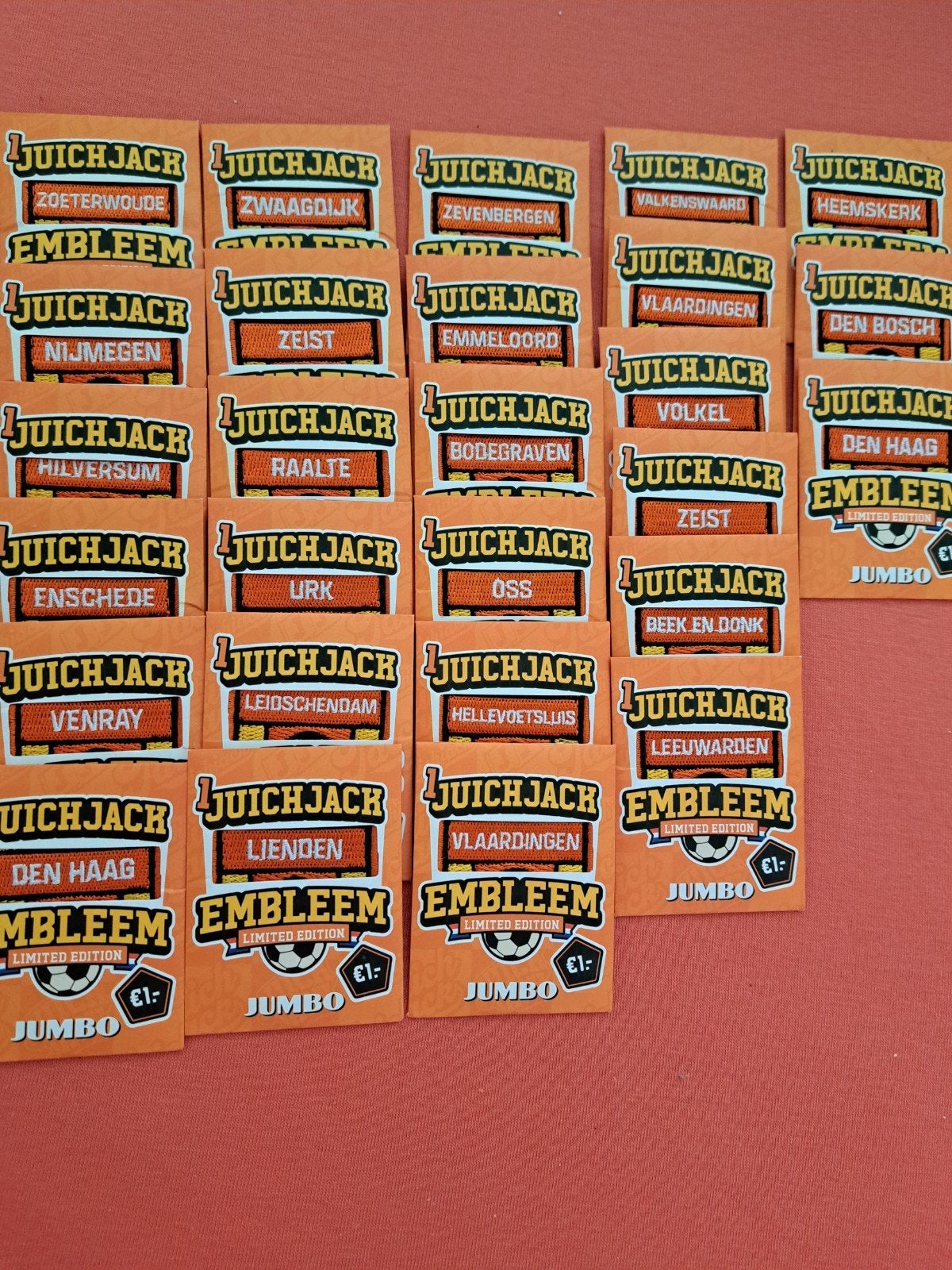 jumbo juich embleems stad en plaats, Verzamelen, Supermarktacties, Jumbo, Ophalen of Verzenden