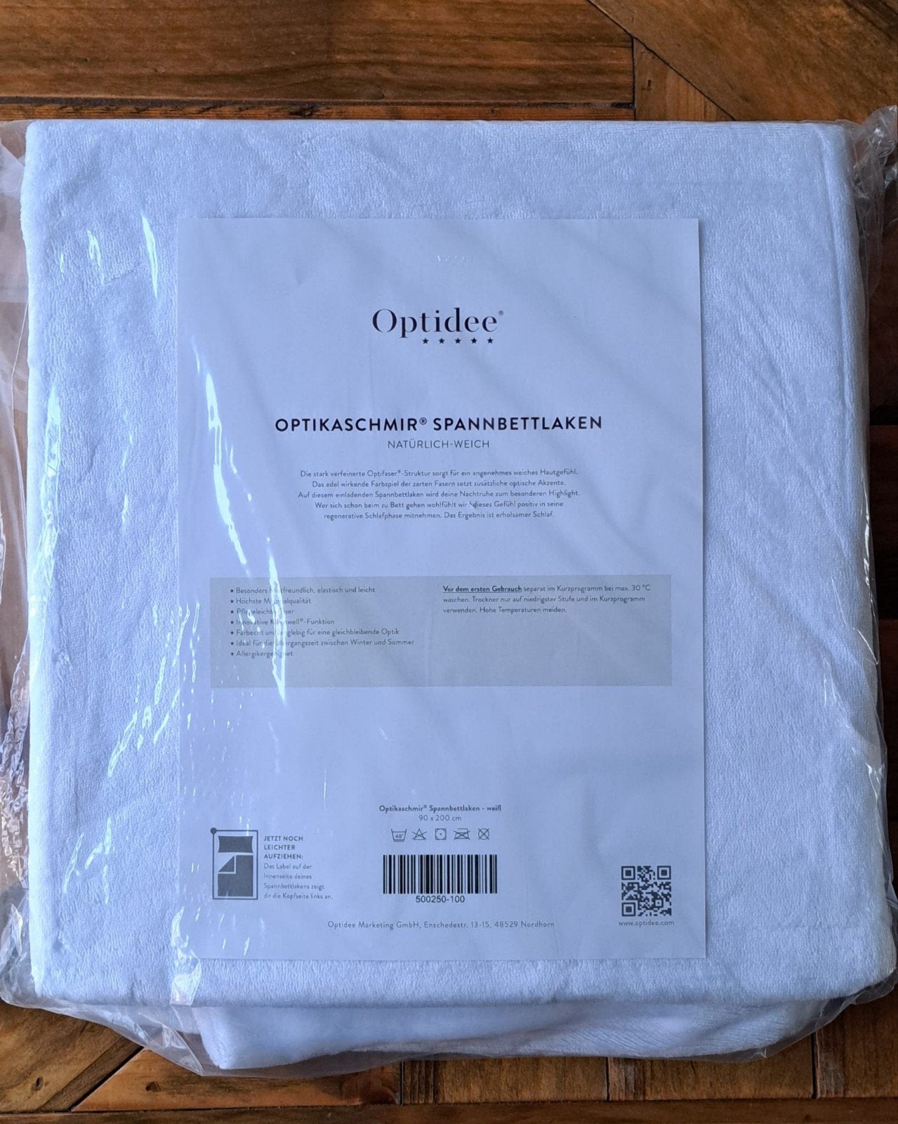Optidee opti-kasjmir hoeslaken 90x200cm, Ophalen of Verzenden, Nieuw