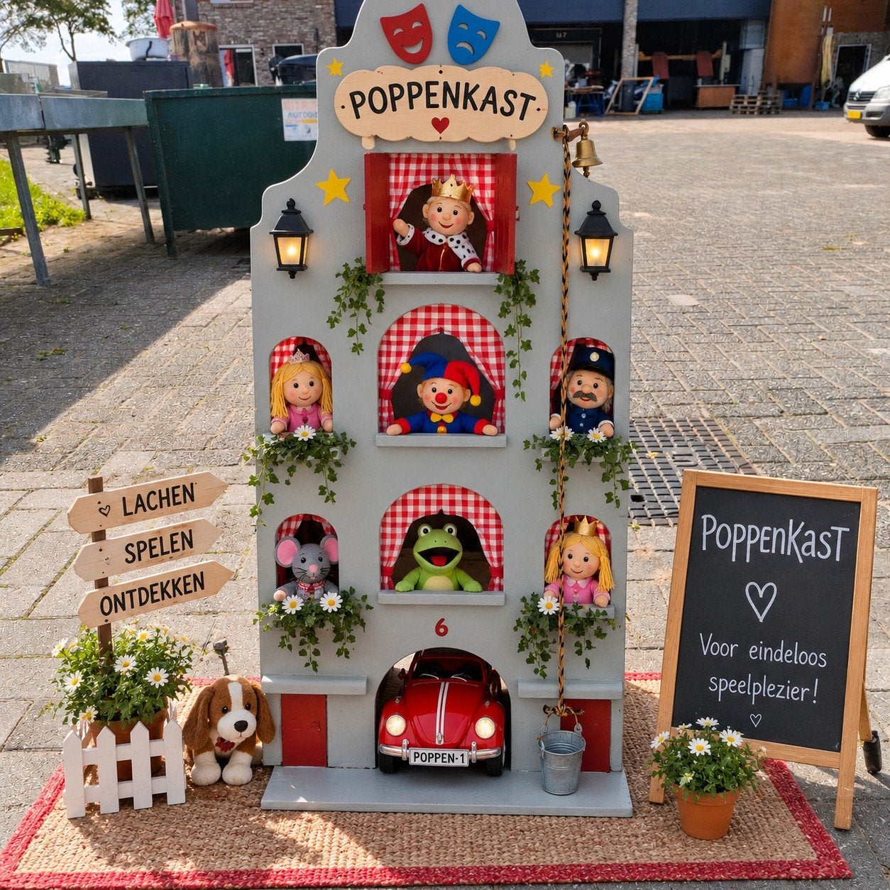 Uniek handgemaakt poppenhuis - Amsterdam grachtenpand, Ophalen of Verzenden, Gebruikt, Poppenhuis