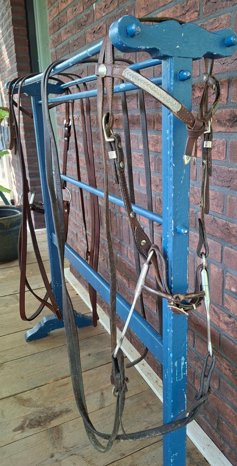 2 western hoofdstellen voor Quarter Horse, Dieren en Toebehoren, Ophalen, Gebruikt, Western