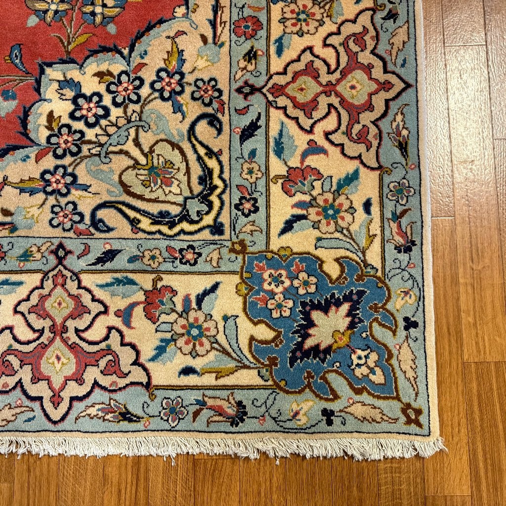 perzisch tapijt yazd handgeknoopt vloerkleed– 255 x 199 cm, TTM Wonen, Meubels – (Perzische) Tapijten en Woonaccessoires, 150 tot 200 cm