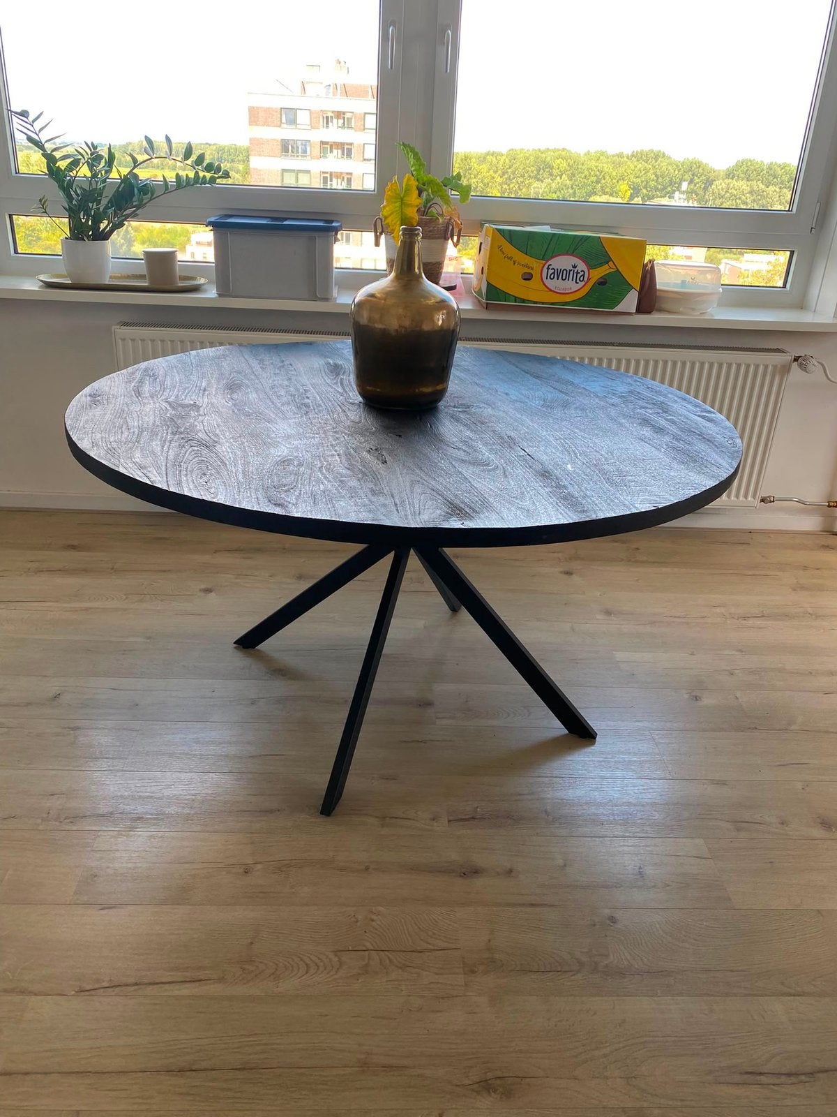 Ronde eettafel 140, Ophalen, Zo goed als nieuw, Rond, 100 tot 150 cm