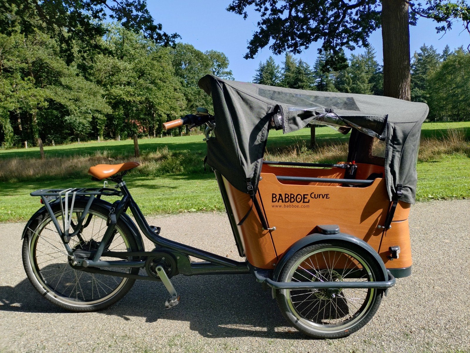 Babboe Curve Mountain E Bakfiets (2023) + regen + zonnedak, Overige merken, 4 kinderen of meer, Gebruikt, Ophalen of Verzenden