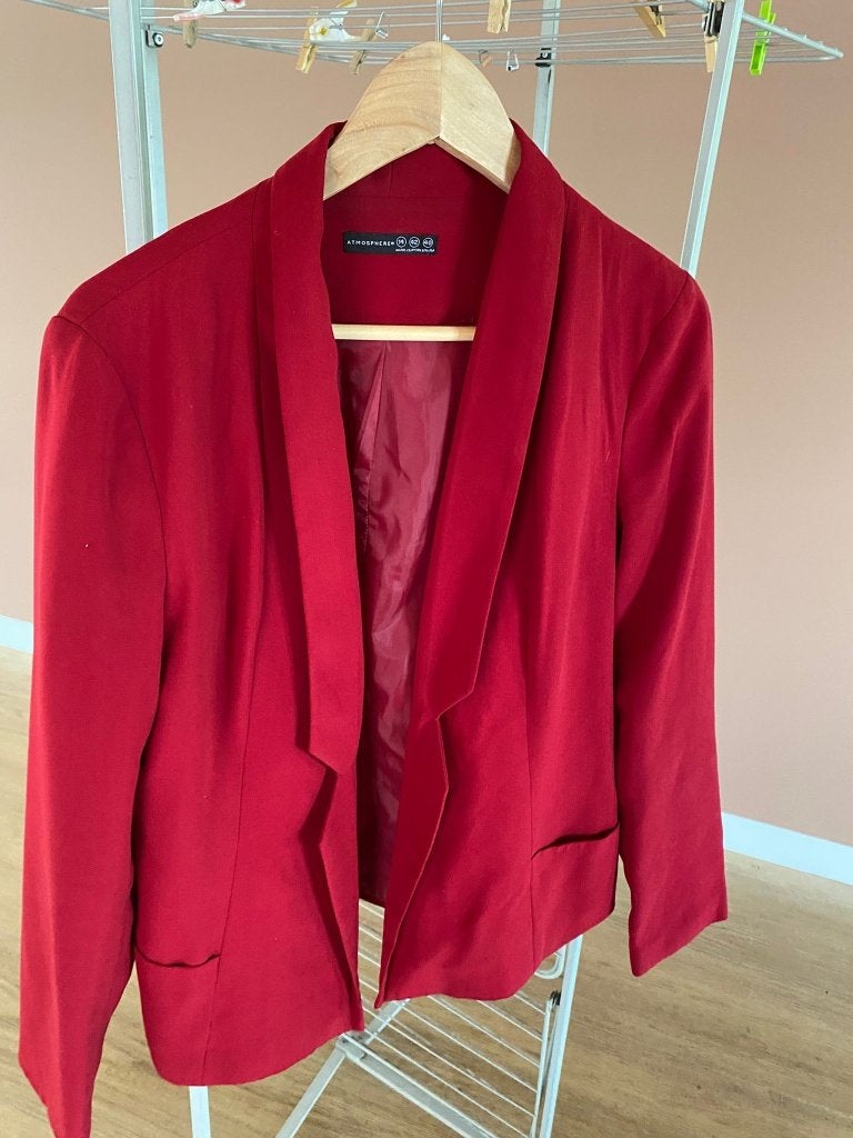 Rode blazer Atmosphere, Maat 38/40 (M), Atmosphere, Ophalen of Verzenden, Zo goed als nieuw