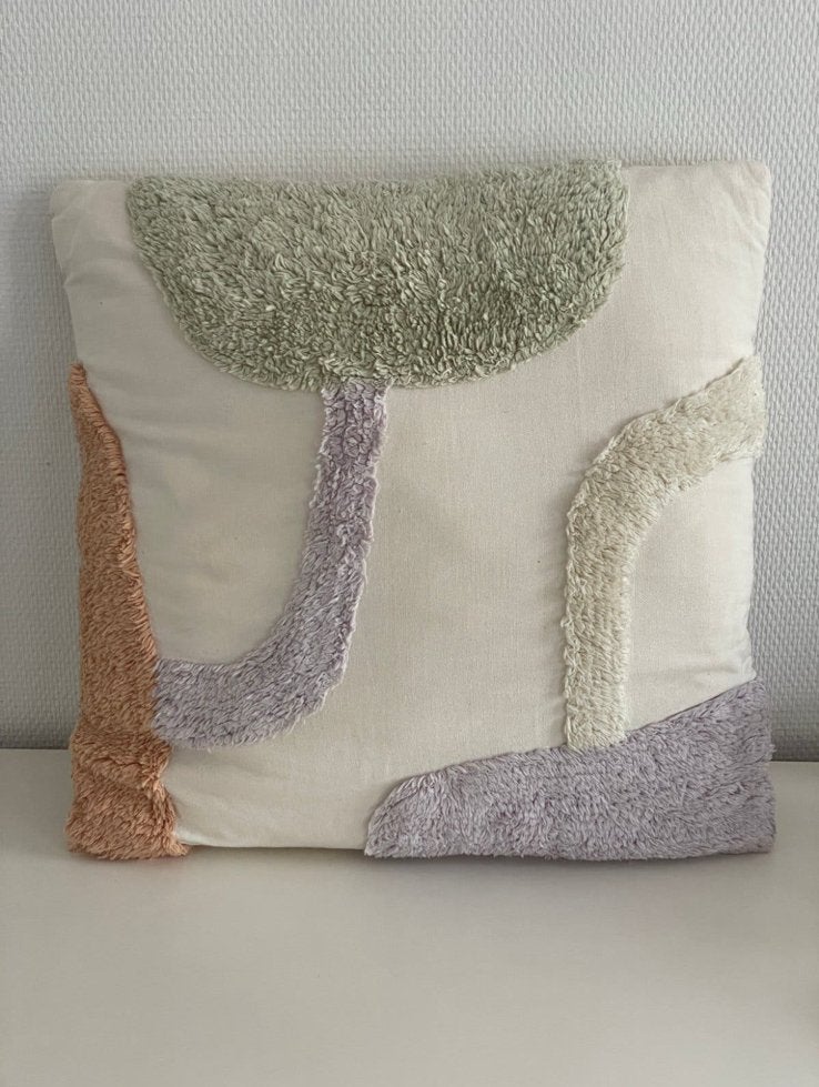 Pastel Sierkussen | Getuft Design | Kussen | Throw Pillow, Ophalen, Groen, Vierkant