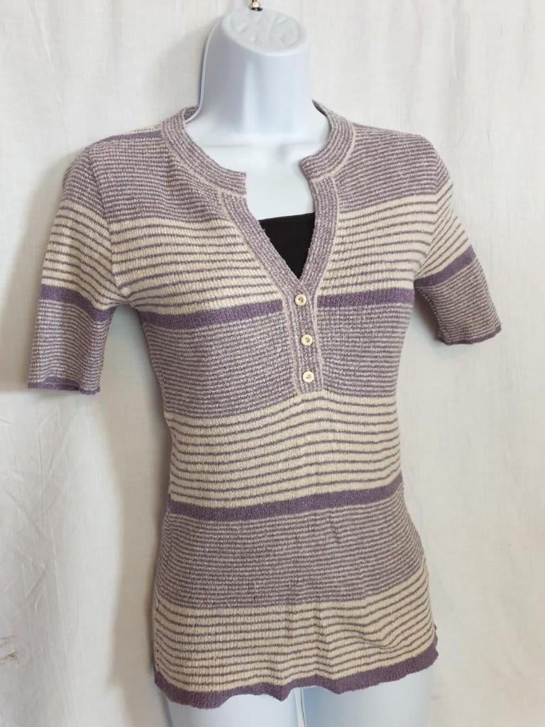 Gaaf origineel wit paars dames shirt. Mt Xs/S, Carnaval, ., Ophalen of Verzenden, Zo goed als nieuw