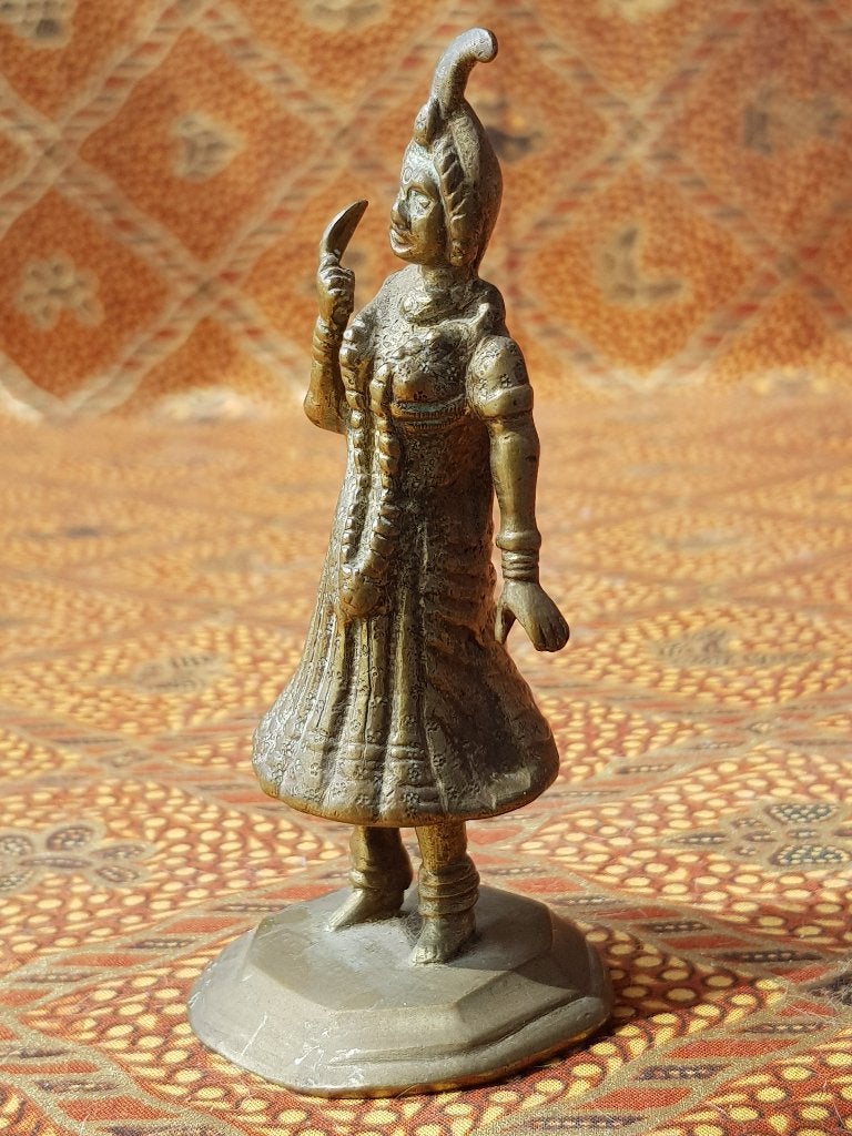 Mooi antiek brons beeldje uit Tibet van een vrouw 10,5 cm., Antiek en Kunst, Kunst | Niet-Westerse kunst, Tibet, Handgemaakt, Ophalen of Verzenden