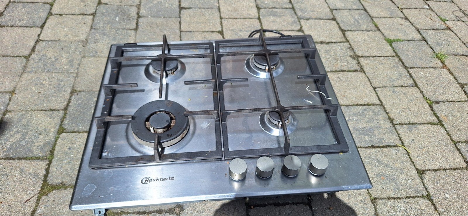 Kookplaat gas Bauknegt 60cm, Witgoed en Apparatuur, Kookplaten, Ophalen, Gebruikt, 4 kookzones, Inbouw
