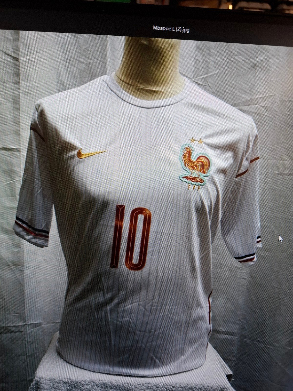 voetbalshirt KYLIAN MBAPPE MAAT L, Kleding | Heren, Maat 52/54 (L), Onbekend, Wit, Nieuw