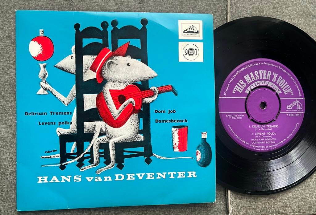 Hans van Deventer - Delirium Tremens +3 EP NL 1963, Ophalen of Verzenden, Gebruikt, Nederlandstalig
