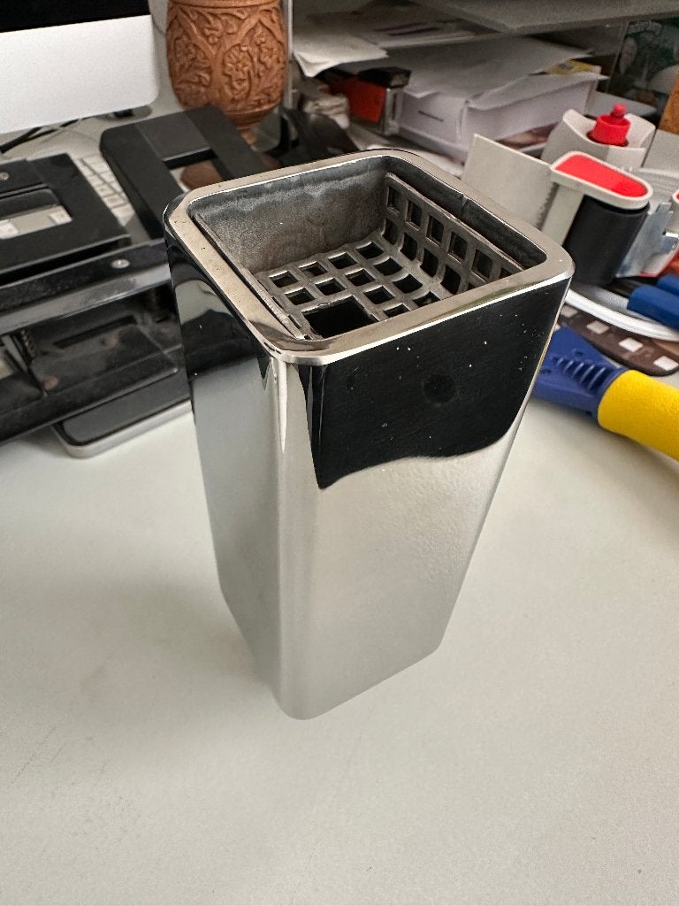 Unieke metalen asbak | leuk voor in mancave | collectorsitem, Ophalen, Gebruikt, Gebruiksvoorwerp