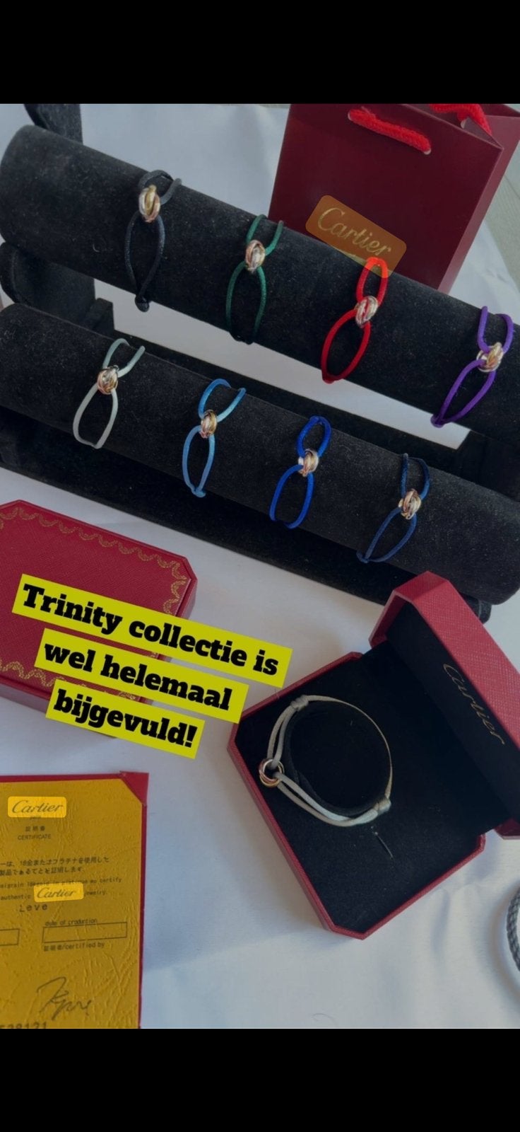 Cartier trinity bracelet, Ophalen of Verzenden, Zo goed als nieuw, Goud, Staal