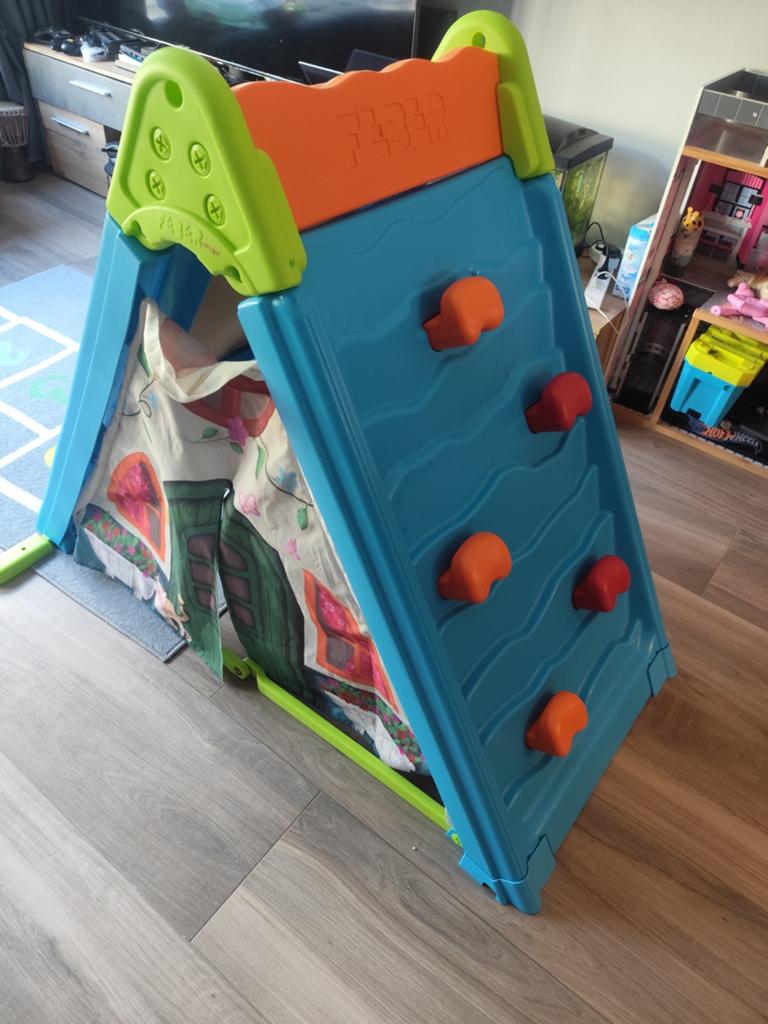 FEBER Klimtoestel met tentje voor kinderen, Ophalen, Gebruikt, Klimwand