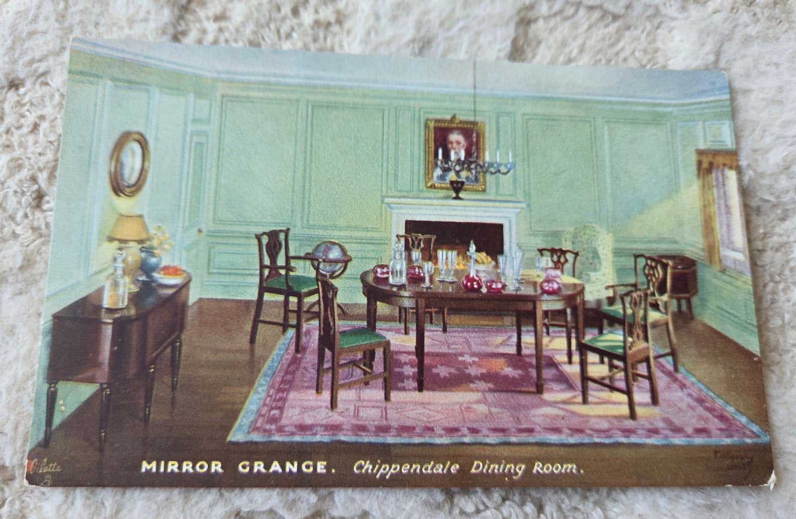 Mirror Grange, Chippendale eetkamer, Verzenden, Voor 1920, Ongelopen, Engeland
