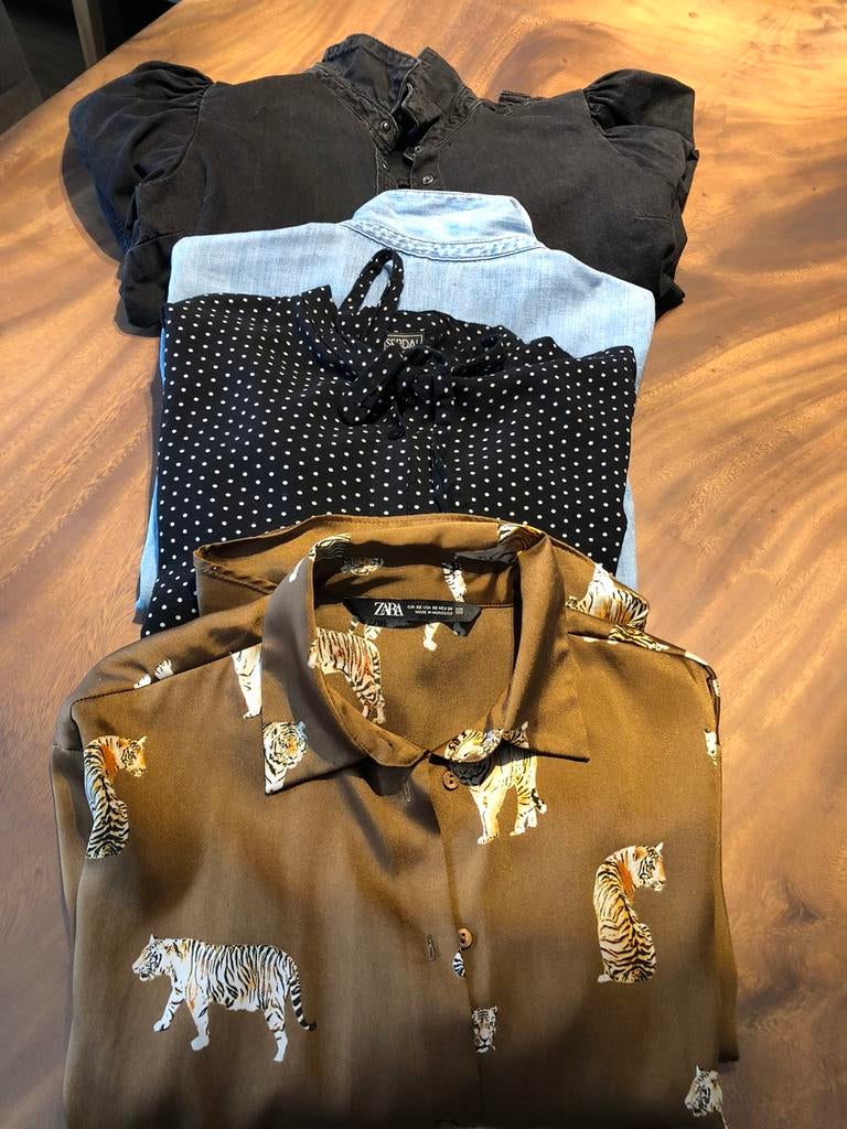 Zara blousjes dames!, Kleding | Dames, Ophalen, Zo goed als nieuw, Maat 38/40 (M), Blauw