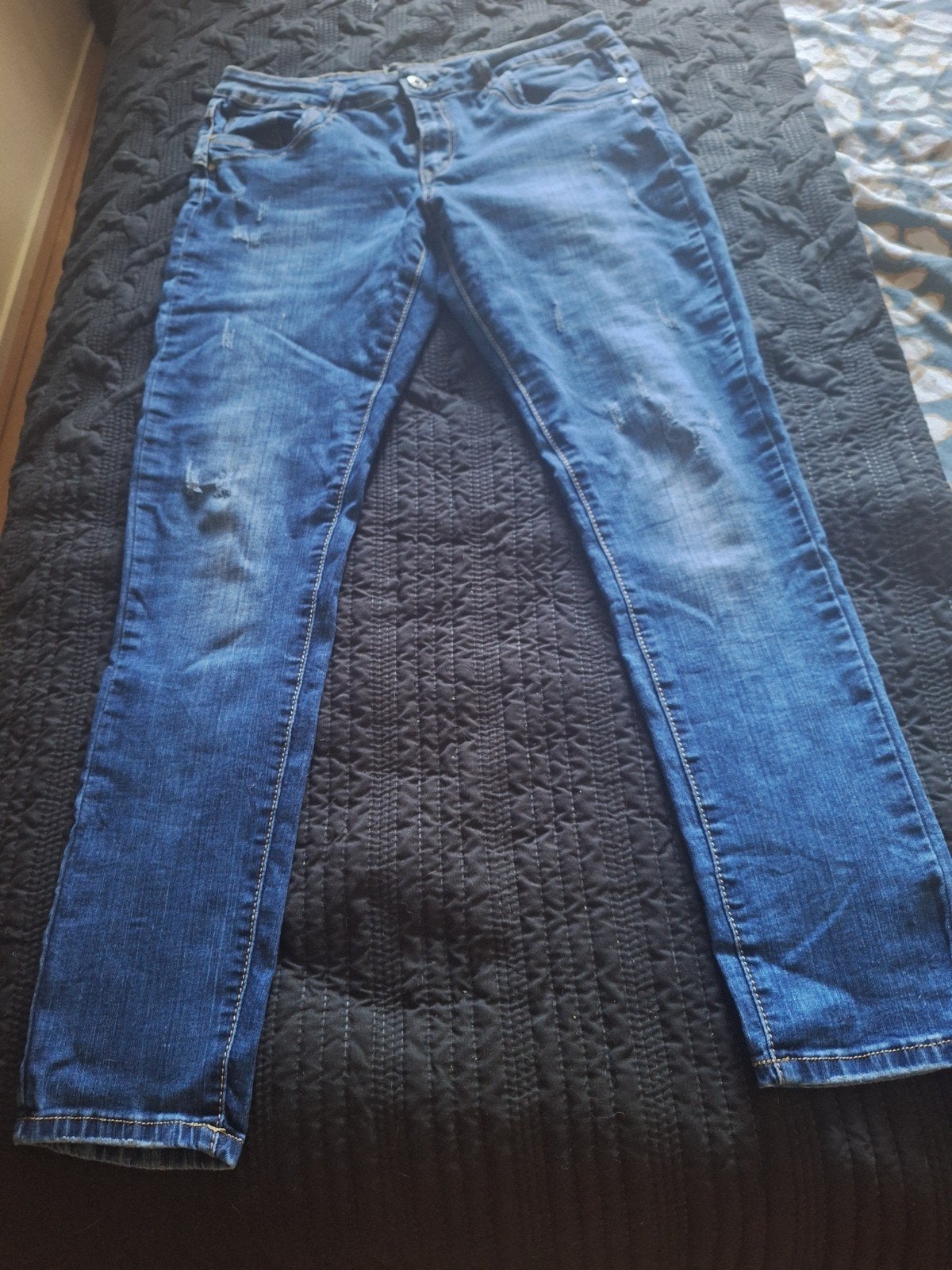 Dames Jeans Jewelly., Blauw, Overige jeansmaten, Zo goed als nieuw, Jewelly