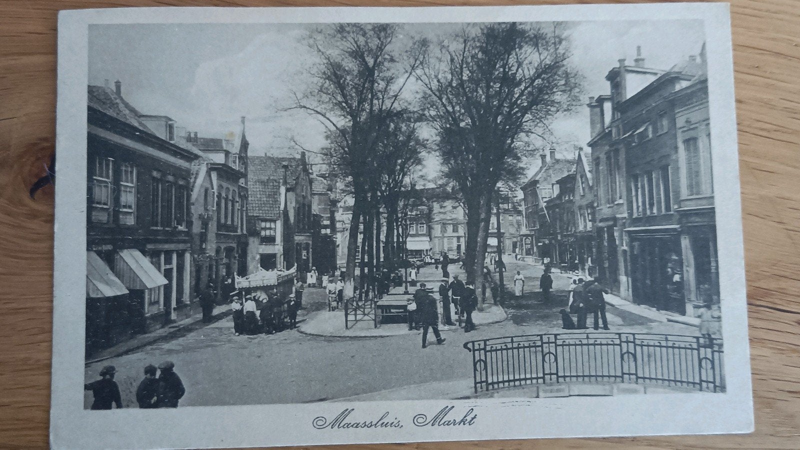 Ansichtkaart Maassluis Markt, Ophalen of Verzenden, Voor 1920, Gelopen, Zuid-Holland