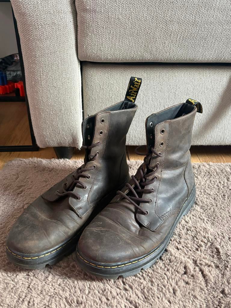 Dr. Martens Combs Leather Boots Maat 46, Kleding | Heren, Schoenen, Ophalen of Verzenden, Gedragen, Bruin, Boots