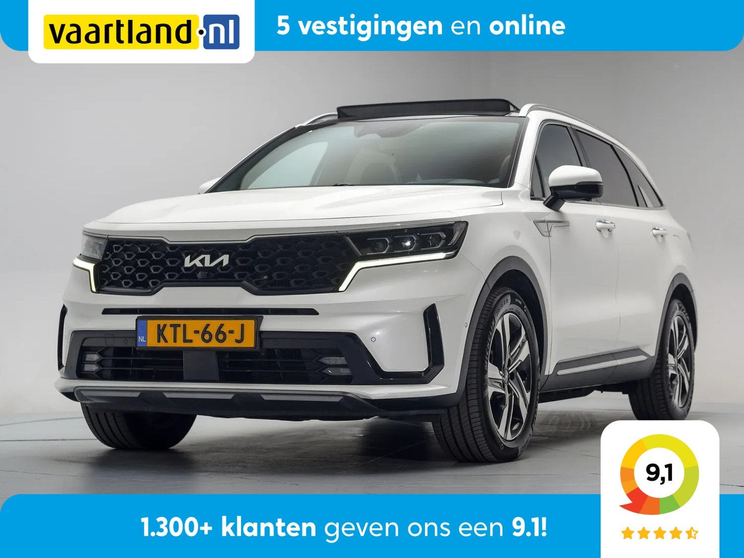 Kia Sorento 1.6 T-GDI PHEV AWD ExecutiveLine Aut. 7 pers. [, Auto's, Kia, Gebruikt, 4 cilinders, 7 stoelen, Wit